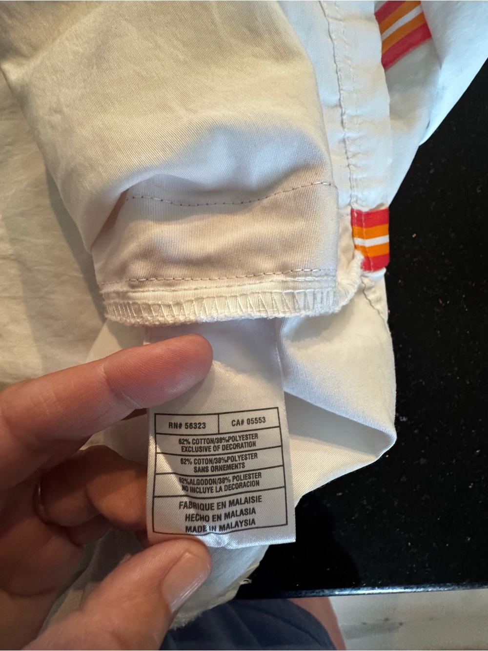 Nike White Hooded Windbreaker Jacket with Orange & Pink Stripes. Gorpcore - Picture 8 of 13